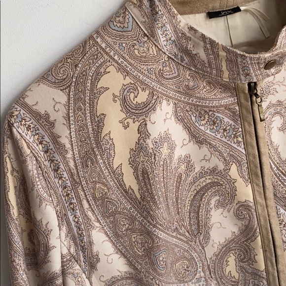 Jax Paisley full zip Moto jacket, size 14 - Picture 15 of 16